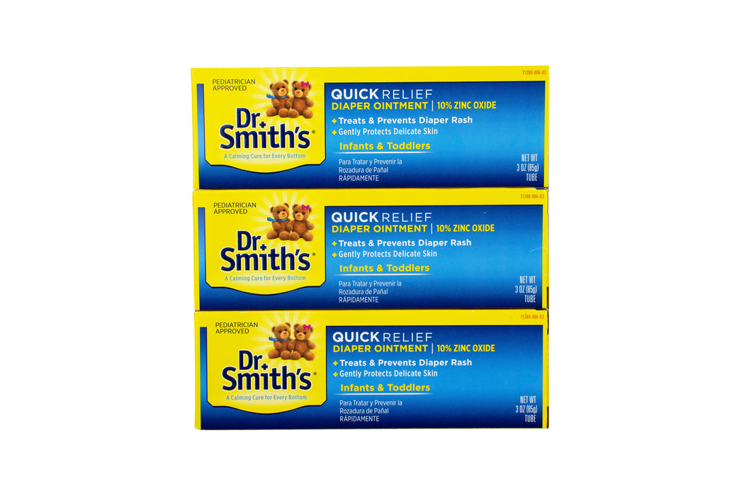 Dr. Smith`s 10% Zinc Oxide Diaper Ointment 3 oz. (3 Pack)