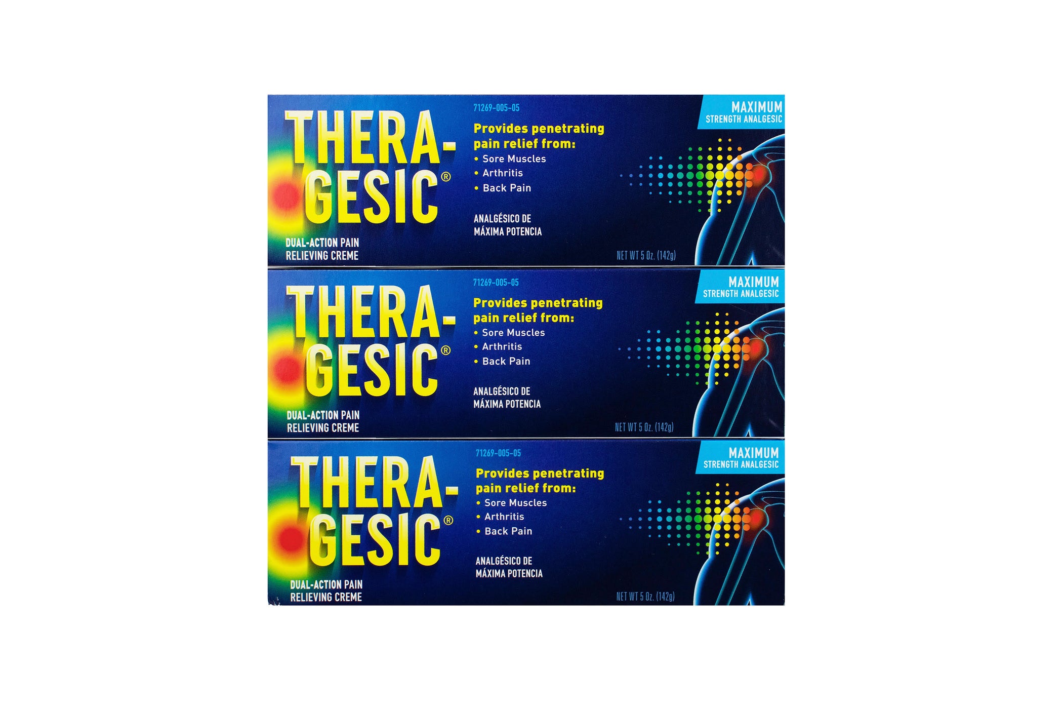 Theragesic Maximum Strength Pain Relieving Creme 5 oz (Pack Of 3