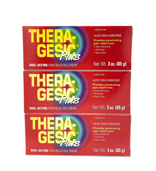 Thera-Gesic Plus Pain Relieving Creme with Aloe Vera | 3 oz (3 pack)